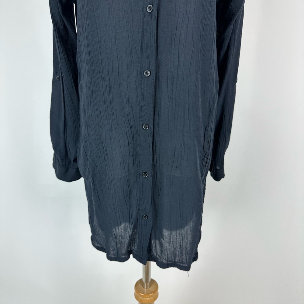 Prana Scheena Black Gauze Tunic Swim Coverup Size Medium - Picture 4 of 15
